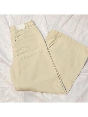 Cider Cream High Waisted Wide Leg Denim Jeans